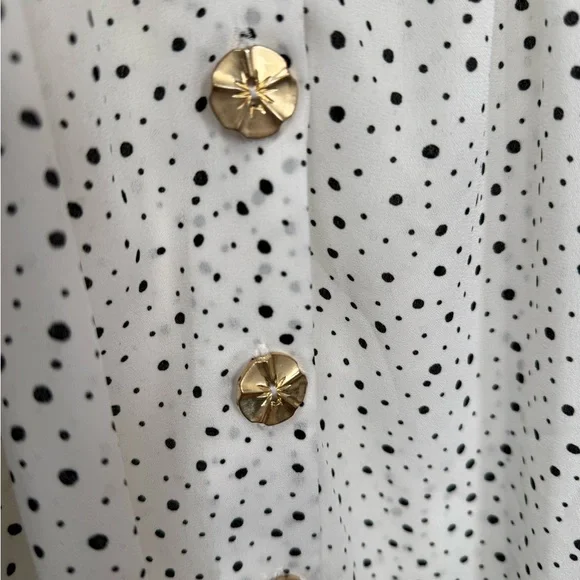 Buru Bow Blouse polka dots size S - Picture 4 of 4